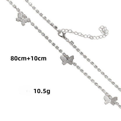 Sexy Bikini Waist Chain Crystals Butterfly Fashion Body Jewelry