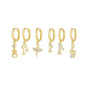 Multi Sets of Chic Star&Moon Earrings, 3-6pcs, 18k Gold Plated Stud Drop Hoop Huggie Cuff Chain, S925 Needle