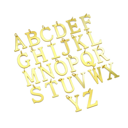 Large Plain Initial Alphabet Letter Charm, SKU#A219