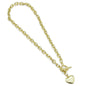 Thick Square Link Chain Love Heart Pendant Necklace, sku#EF489