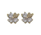 Crystal Heart Clover Charm Connector, Sku#L701