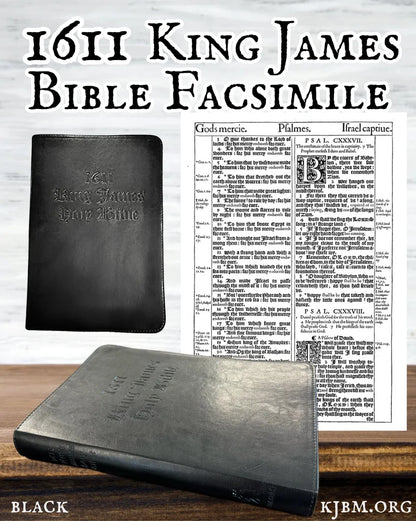 1611 King James Bible - Black