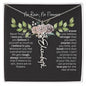 Birth Flower Necklace With Name I No Rain - No Flowers | Elegant Gift for Daughter