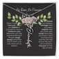 Birth Flower Necklace With Name I No Rain - No Flowers | Elegant Gift for Daughter