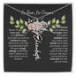 Birth Flower Necklace With Name I No Rain - No Flowers | Elegant Gift for Daughter