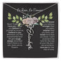 Birth Flower Necklace With Name I No Rain - No Flowers | Elegant Gift for Daughter