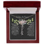 Birth Flower Necklace With Name I No Rain - No Flowers | Elegant Gift for Daughter