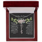 Birth Flower Necklace With Name I No Rain - No Flowers | Elegant Gift for Daughter