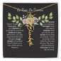 Birth Flower Necklace With Name I No Rain - No Flowers | Elegant Gift for Daughter