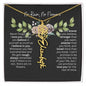 Birth Flower Necklace With Name I No Rain - No Flowers | Elegant Gift for Daughter