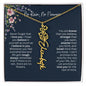 Birth Flower Necklace With Name I No Rain - No Flowers | Unique Jewelry for Daughter from Dad