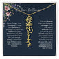 Birth Flower Necklace With Name I No Rain - No Flowers | Unique Jewelry for Daughter from Dad