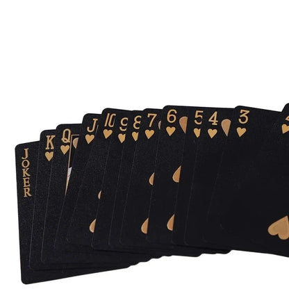 Black and Gold Skull Playing Cards | Luxury Waterproof Poker Deck