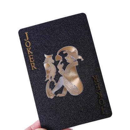 Black and Gold Skull Playing Cards | Luxury Waterproof Poker Deck
