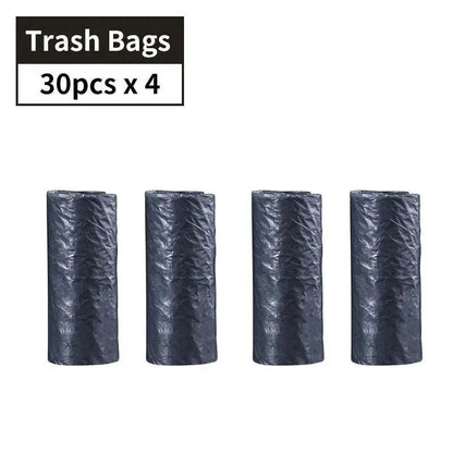 Black Small Trash Bin Garbage Can For Car Waste Rubbish Basket Organizer Storage Holder Car Accessories