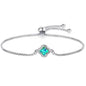 Blue Opal Adjustable Bolo Charm Bracelets