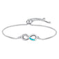 Blue Opal Adjustable Bolo Charm Bracelets