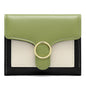 Brand Designer Geometric Panelled Trifold Women Wallet Pu Leather Zipper Coin Ladies Small Purse Card Holder Short Female Wallet