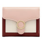 Brand Designer Geometric Panelled Trifold Women Wallet Pu Leather Zipper Coin Ladies Small Purse Card Holder Short Female Wallet
