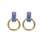 Brianna Cannon - Blue Crystal & Gold Knocker Earrings