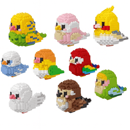 Colorful Parrot Micro Mini Building Blocks | Educational DIY Building Set for Kids and Adults