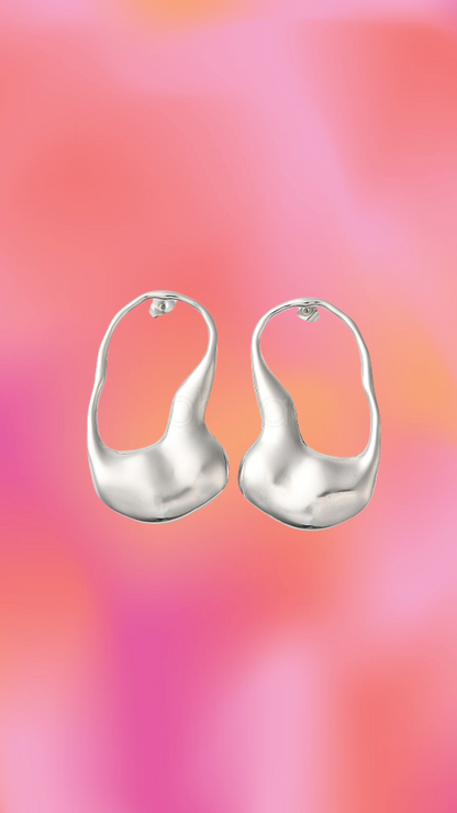 Titanium Organic Waterfall Earrings
