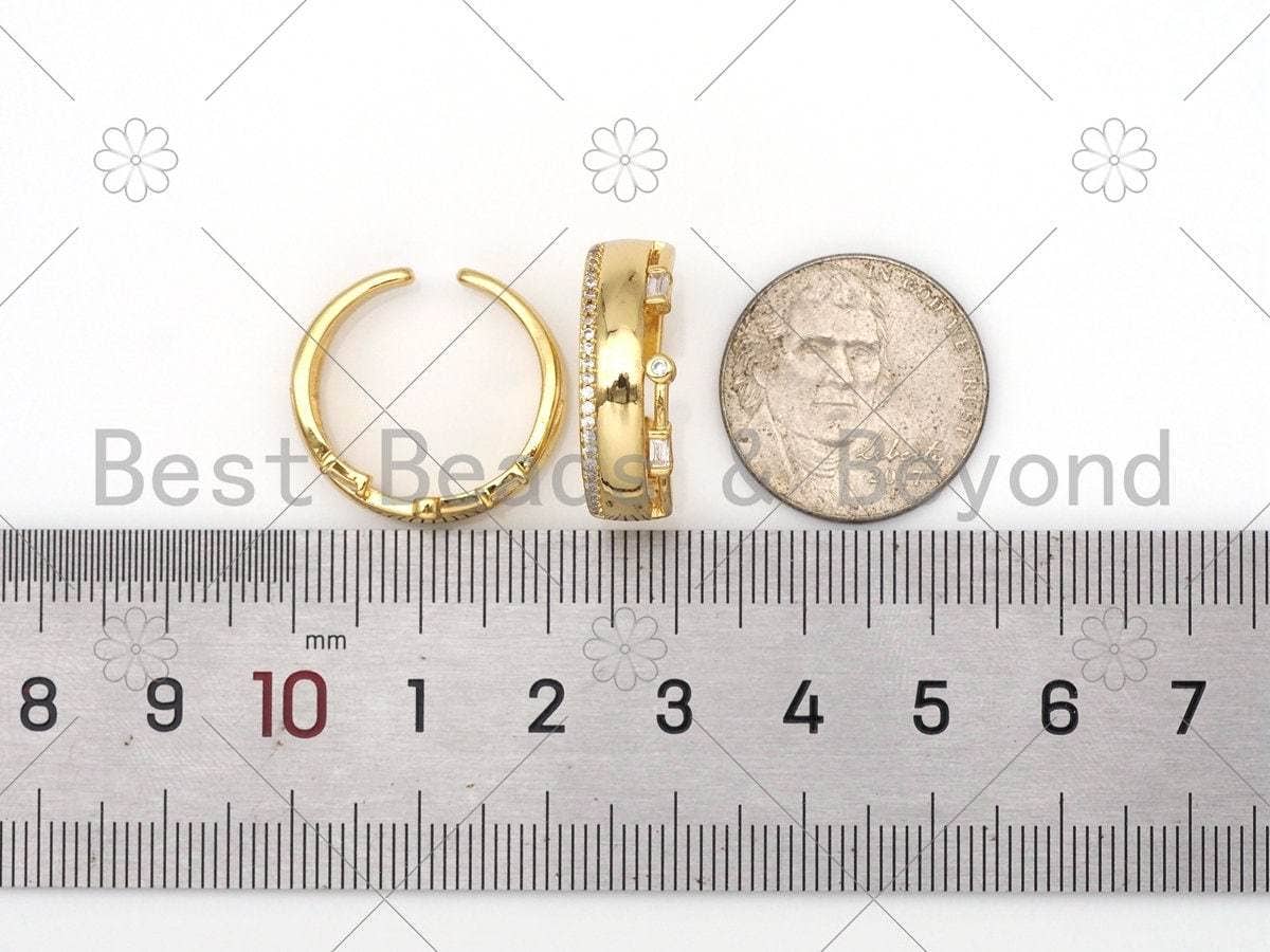 CZ Band Adjustable Ring, Sku#X211