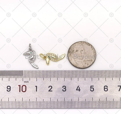 CZ Woodpecker Charm, Sku#JD11