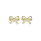 Baguette CZ Bowknot Connector Charm, Sku#LK919