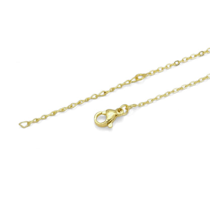 Gold Green CZ Dainty lariat style necklace, Sku#JL186