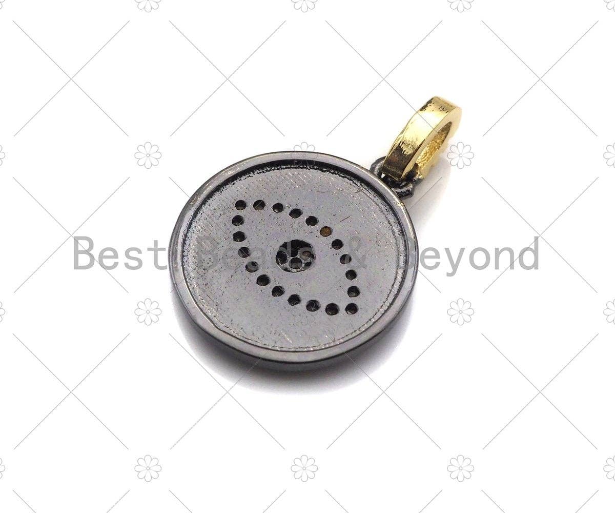 CZ  Evil Eye Crown Butterfly Elephant Coin Pendant, sku#L278c