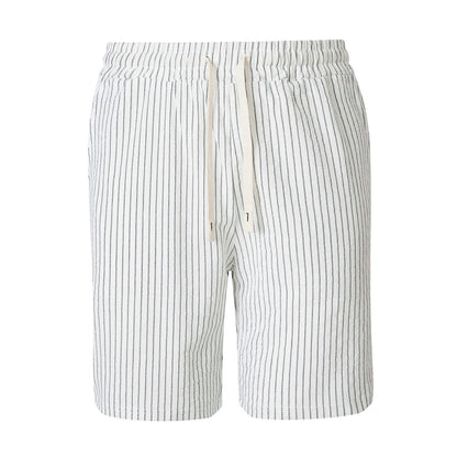 Mens Casual Sporty Striped Drawstring Shorts