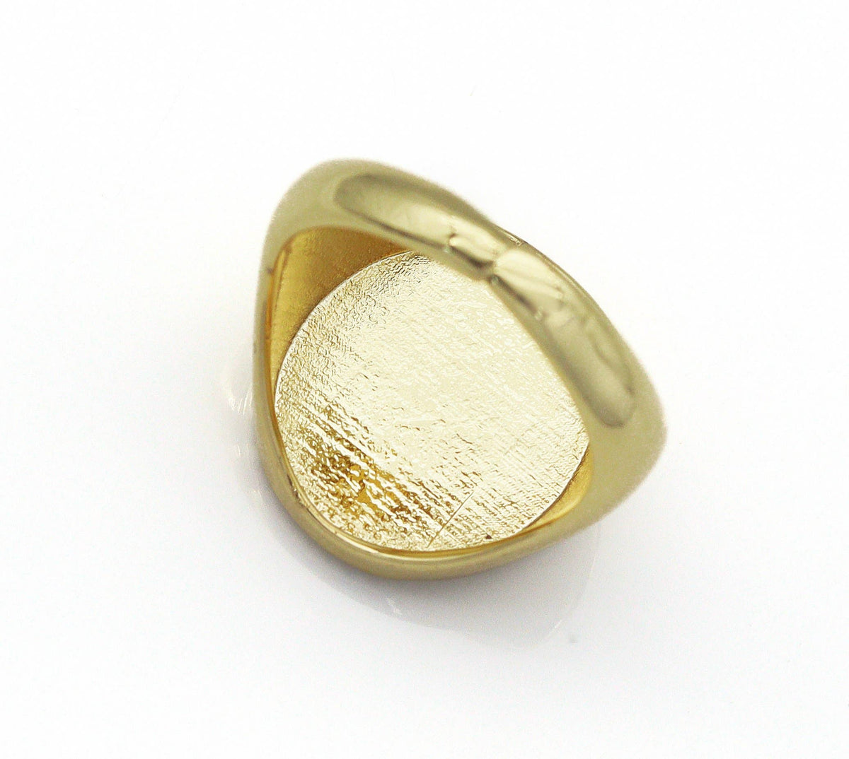 CZ Five Point Star Signet Ring, Sku#X341C
