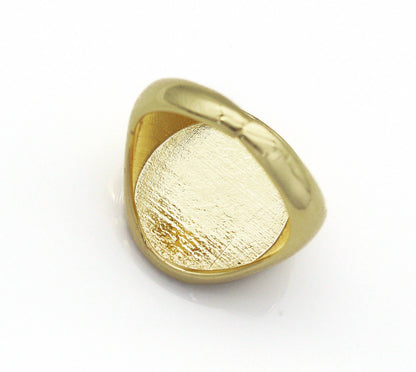 CZ Five Point Star Signet Ring, Sku#X341C