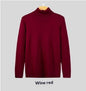 Mens Loose-fitting Warm Turtleneck Knit Sweater