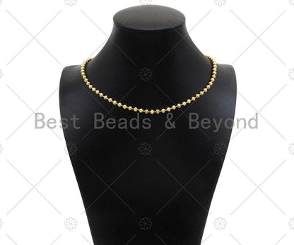 Carved 4mm Ball Beads Necklace Bracelet/Necklace,Sku#LD74