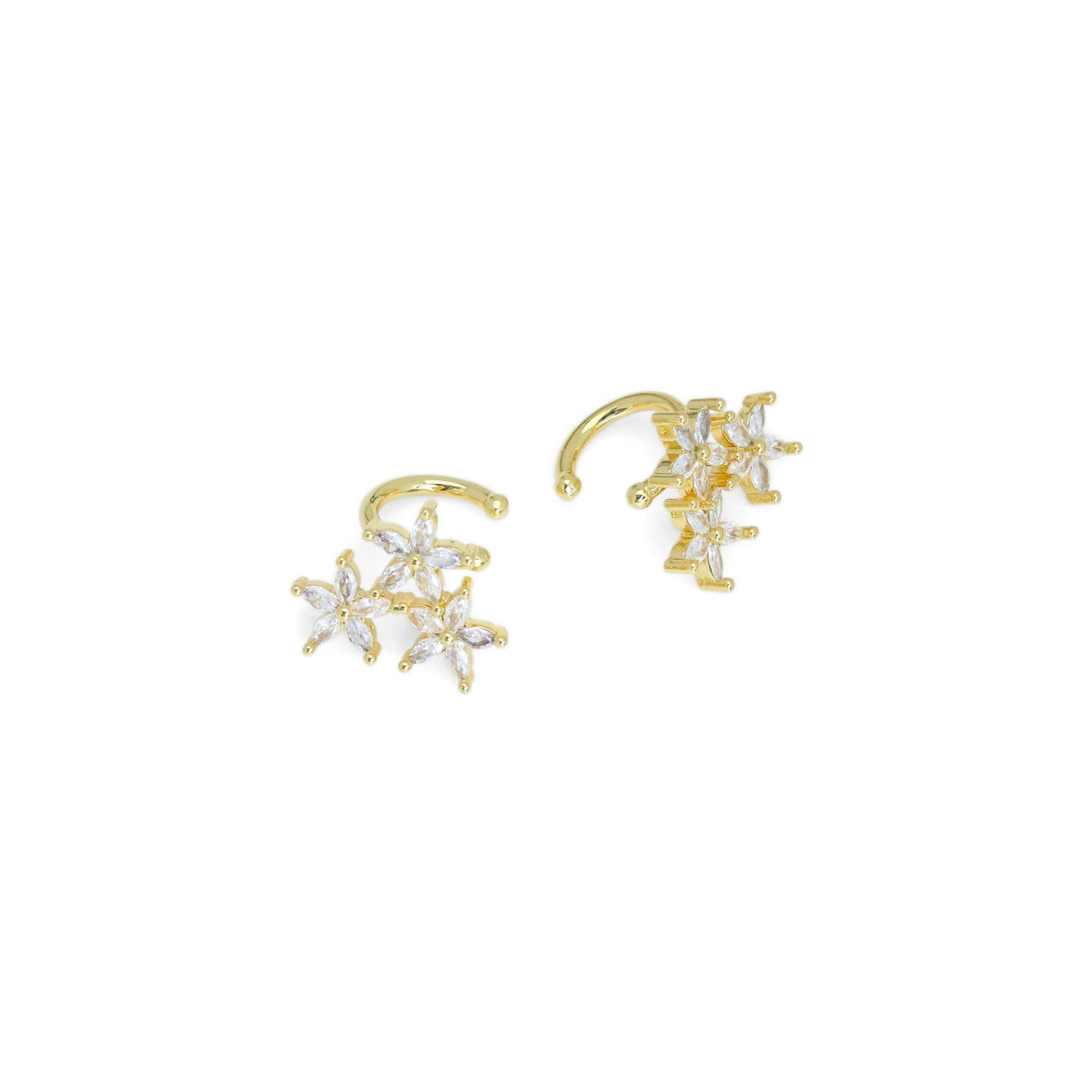 Gold flower ear cuff, Sku#LX611