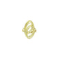 Hammered Double Oval Link Statement Adjustable Ring, Sku#LD647
