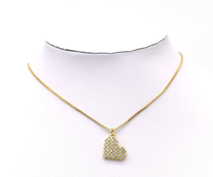 CZ Heart Charm, Sku#LD221