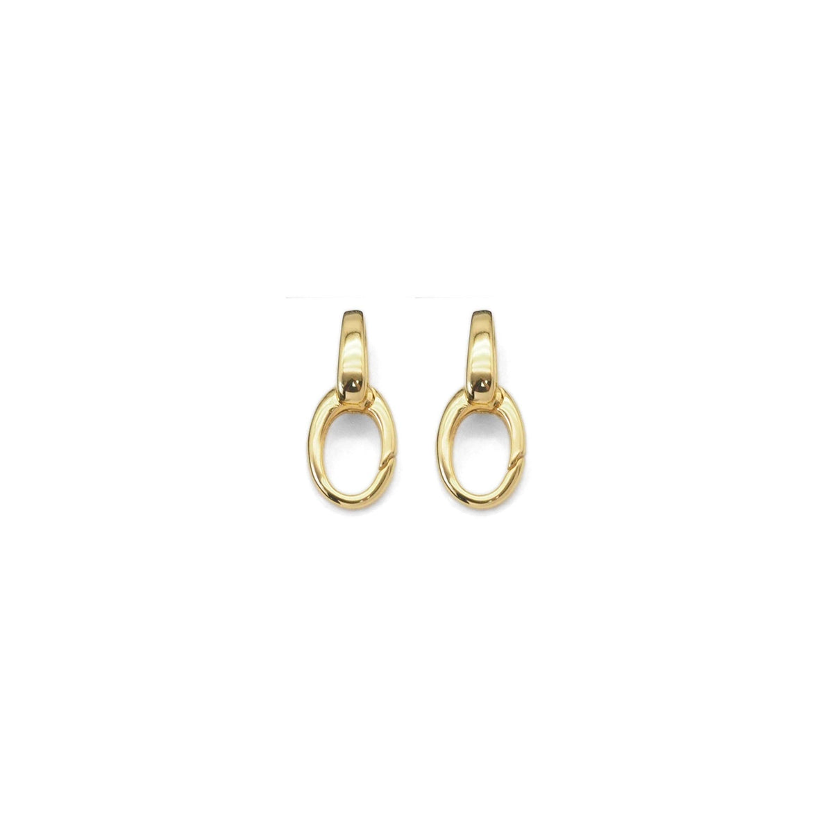 Plain Gold Oval Link Charm Holder/Snap Click Clasp/Chain Link, SKU#Y836
