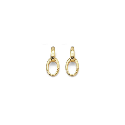 Plain Gold Oval Link Charm Holder/Snap Click Clasp/Chain Link, SKU#Y836