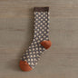 Double-Needle Dual-Channel Sweat-Absorbing Breathable Wireless Top Preppy-Style Mid-Calf Women's Socks