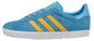 adidas Gazelle Big Kid Sneaker (Blue White Yellow 5.5)