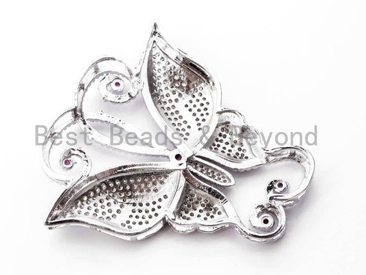 CZ Micro Pave Large  Butterfly Pendant , sku#L164