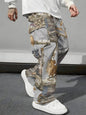 Pink Camo Cargo Pants Printed Design Trendy Casual Loose-Fit Versatile And Breathable Trousers