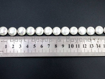 Natural Mother of Pearl beads,  White Pearl Coin, Sku#T59