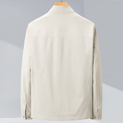 Mens Slim-fit Stand-collar Jacket