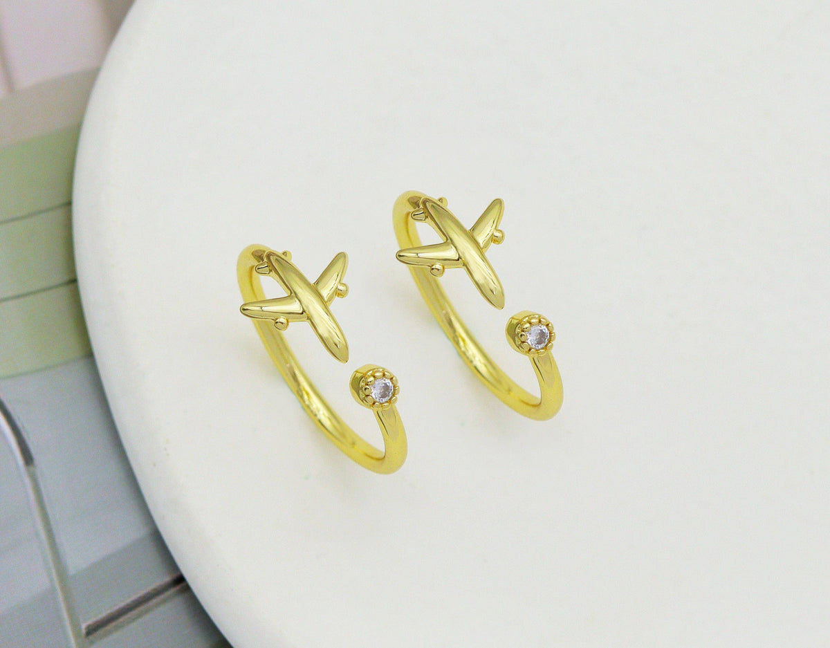 CZ Airplane Travel Ring, Sku#LD291