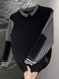 Mens Shirt-collar Knit Sweater For Spring And Autumn