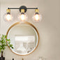Modern 3-light Bubbled Glass Vanity Light